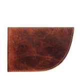 Explore the Factory Second Made in Maine Front Pocket Wallet - BROWN by Rogue Industries, designed with premium top grain leather for a sophisticated feel. Featuring a unique curved edge on one side and a worn texture, this wallet includes RFID-blocking technology to enhance security while maintaining elegance.