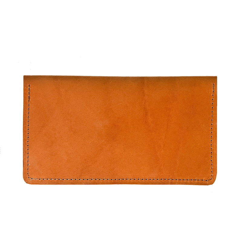 Hermès Vintage Leather Clutch Wallet in Orange