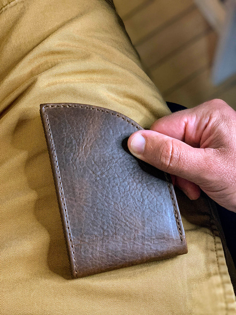 Borgen Front Pocket Wallet featuring buffalo leather