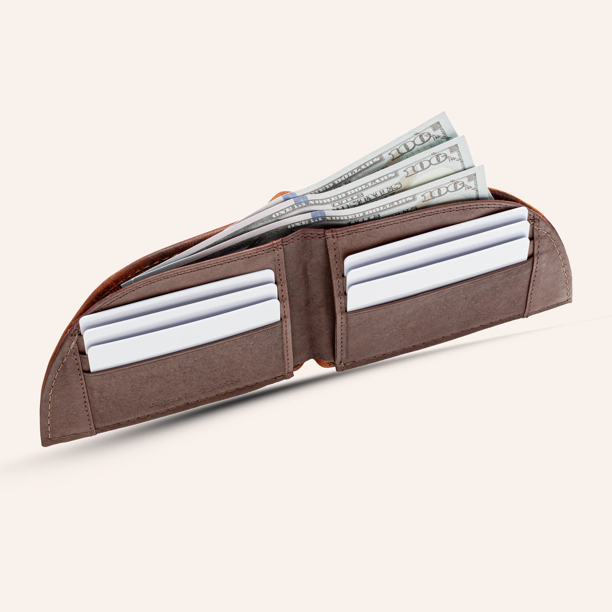 Minimalist Wallet with Money Clip, Gray with Red Thread by Rogue Industries