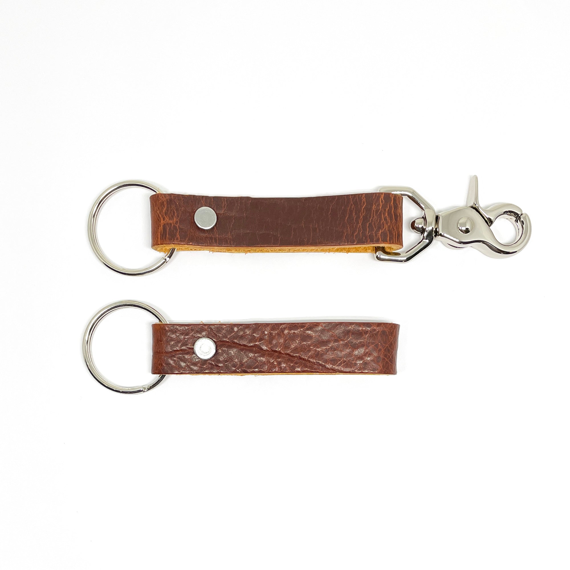 Robrasim Genuine Leather Travel Keychain Brown / C: Bronze