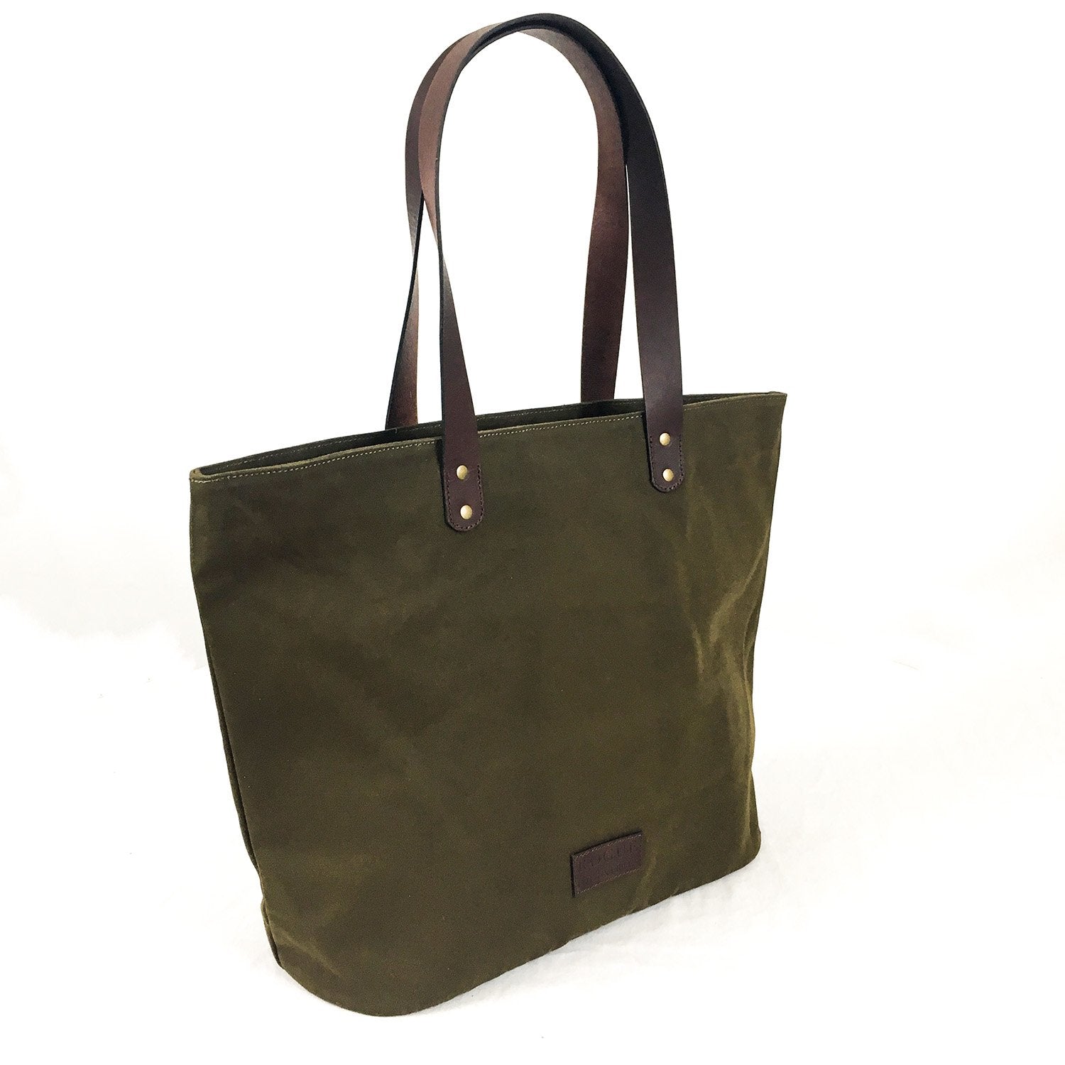 Report Business Bag - Waxed Canvas - Dark Green